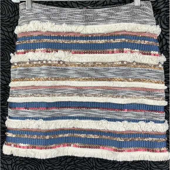 Moulinette Soeurs Dresses & Skirts - Anthropologie  Moulinette Soeurs Skirt Womens Sz 4 Mini Erine Beaded fringe $128